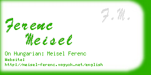 ferenc meisel business card